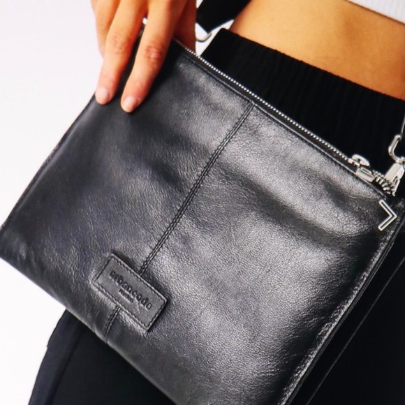 Urbancode Bags Urbancode Flap Over Multi Crossbody Bag In Black